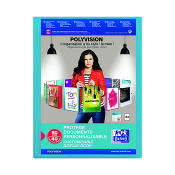 Oxford Display Book 40 Part PP A4 Blue 100206231