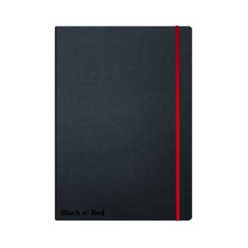 Black n' Red Casebound Hardback Notebook A4 Black 400038675