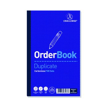 Challenge Carbonless Duplicate Order Book 100 Sets 210x130mm (Pack of 5) 100080400