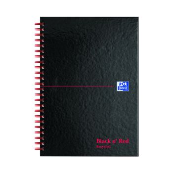 Black n' Red Recycled Ruled Wirebound Hardback Notebook A5 (Pack of 5) 846350962