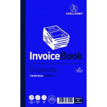 Challenge Duplicate Invoice Single VAT Column Book 100 Sets 210 x 130mm (Pack of 5) 100080412