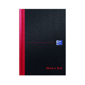 Black n Red A5 Casebound Hardback Single Cash Book (Pack of 5) 100080414