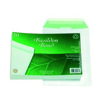 Basildon Bond C5 Pocket Envelope Plain White (Pack of 50) B80277
