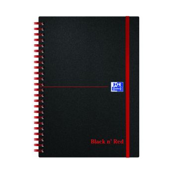 Black n' Red Ruled Polypropylene Wirebound Notebook 140 Pages A5 (Pack of 5) 846350109