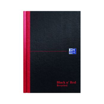 Black n' Red Ruled Recycled Casebound Hardback Notebook 192 Pages A5 (Pack of 5) 100080430