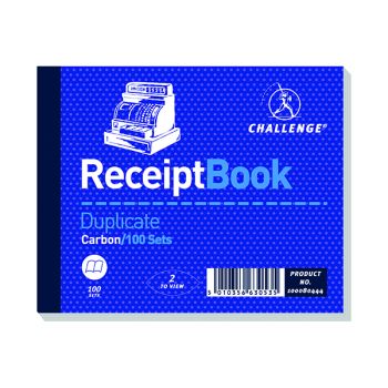 Challenge Duplicate Receipt Book Carbon 100 Sets 105x130mm (Pack of 5) 100080444