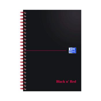 Black n' Red Wirebound Notebook 100 Pages A5 (Pack of 10) D66369
