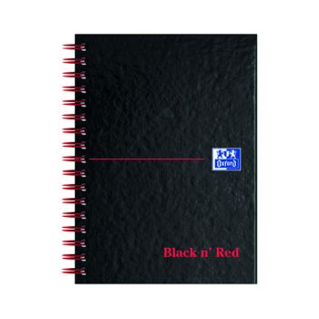 Black n' Red Ruled Perforated Wirebound Hardback Notebook A6 (Pack of 5) 100080448