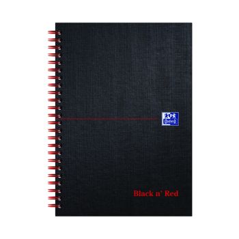 Black n' Red Ruled Wirebound Hardback Notebook 140 Pages A5 (Pack of 5) 846354906