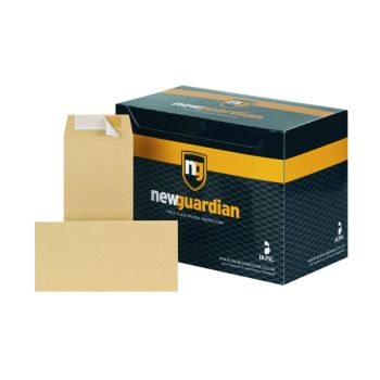 New Guardian DL Envelope Peel/Seal 130gsm Manilla (Pack of 500) E26503