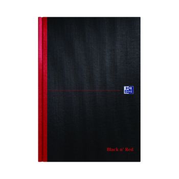 Black n' Red Ruled Casebound Hardback Notebook A4 100080473