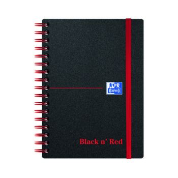 Black n' Red Ruled Polypropylene Wirebound Notebook 140 Pages A6 (Pack of 5) 100080476