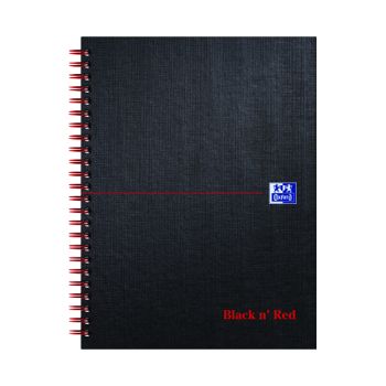 Black n' Red Margin Ruled Wirebound Hardback Notebook 140 Pages A5+ (Pack of 5) 846354904