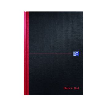 Black n Red A4 Casebound Hardback Double Cash Book 192 Pages (Pack of 5) 100080514