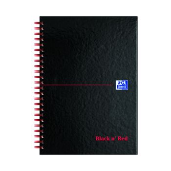 Black n' Red Ruled Perforated Wirebound Hardback Notebook A5 (Pack of 5) 846350112