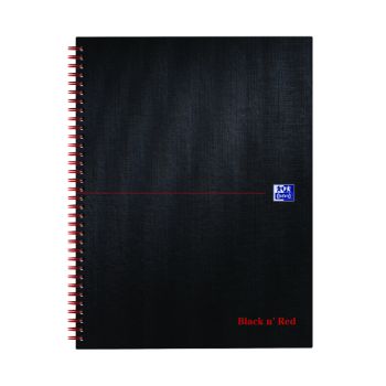 Black n' Red Smart Ruled Wirebound Hardback Notebook 140 Pages A4+ (Pack of 5) 846364903