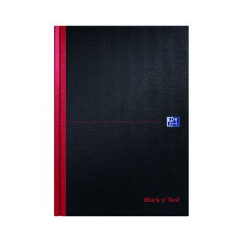 Black n Red A4 Casebound Hardback Single Cash Book 192 Pages (Pack of 5) 100080537