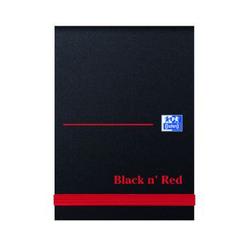Black n' Red Plain Elasticated Casebound Notebook 192 Pages A7 (Pack of 10) 100080540