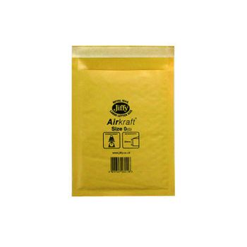 Jiffy AirKraft Bag Size 0 140x195mm Gold GO-0 (Pack of 10) MMUL04602