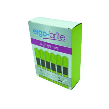 Ergo-Brite Ergonomic Highlighter Pen Yellow (Pack of 10) JN69979