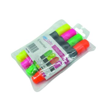 Ergo-Brite Assorted Erognomic Highlighter Pens (Pack of 4) JN69980