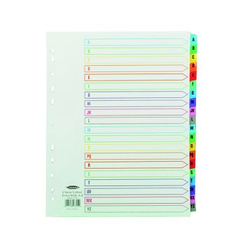 Concord Index A-Z A4 Extra Wide Multicoloured Mylar Tabs 07801/CS78