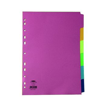 Concord Divider 6-Part A4 160gsm Bright Assorted 50799