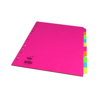 Concord Divider 10-Part A4 160gsm Bright Assorted 50899