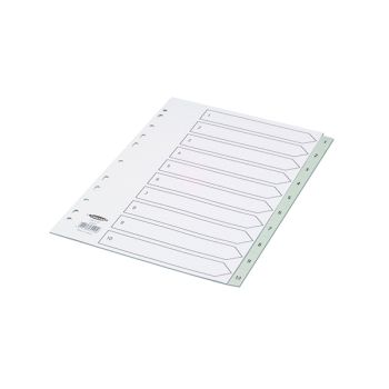 Concord Index 1-10 A4 Polypropylene Grey 62405