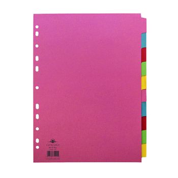Concord Divider 10-Part A4 160gsm Multicoloured 72099/J20