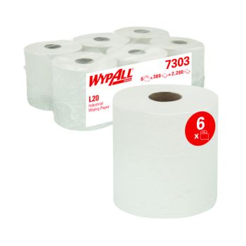 Wypall L20 Wiper Centrefeed Roll White (Pack of 6) 7303