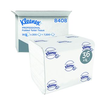 Kleenex Ultra Toilet Tissue 200 Sheet White (Pack of 36) 8408
