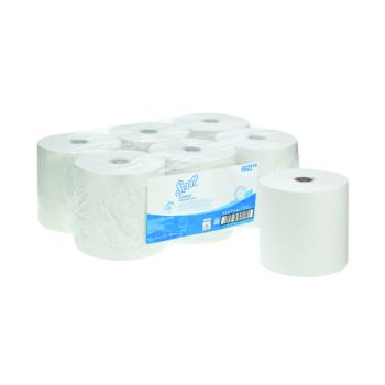 Scott Control Hand Towel Roll White (Pack of 6) 6622