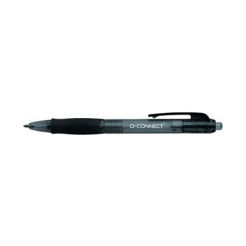 Q-Connect Retractable Ballpoint Pen Medium Black (Pack of 10) KF00267