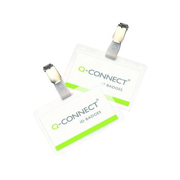 Q-Connect Hot Laminating ID Badge With Clip (Pack of 25) KF00302