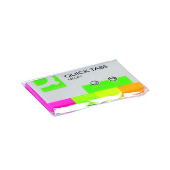 Q-Connect Quick Tabs 20 x 50mm Neon (Pack of 200) KF01226