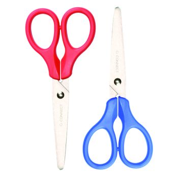 Q-Connect Scissors 130mm Ergonomic Red or Blue CB101229