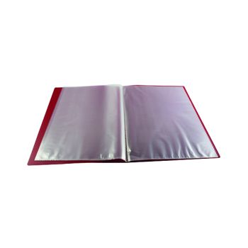 Q-Connect Polypropylene Display Book 10 Pocket Red KF01246