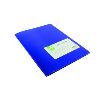 Q-Connect Polypropylene Display Book 10 Pocket Blue KF01247