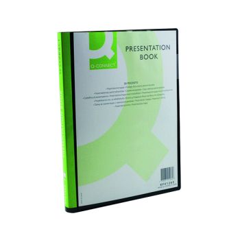 Q-Connect Presentation Display Book 20 Pocket A4 Black KF01265