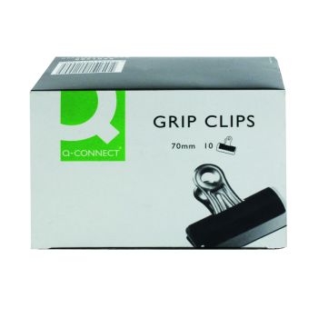 Q-Connect Grip Clip 70mm Black (Pack of 10) KF01290