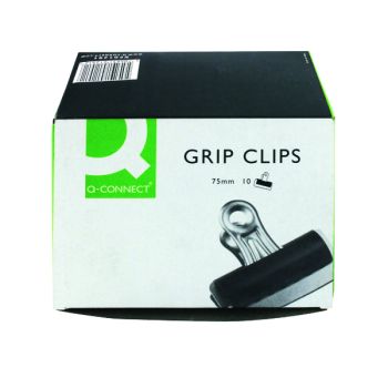 Q-Connect Grip Clip 75mm Black (Pack of 10) KF01291