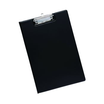 Q-Connect PVC Foldover Clipboard Foolscap Black KF01300