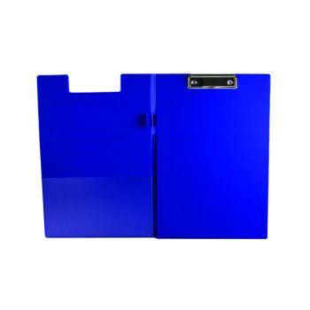 Q-Connect PVC Foldover Clipboard Foolscap Blue KF01301