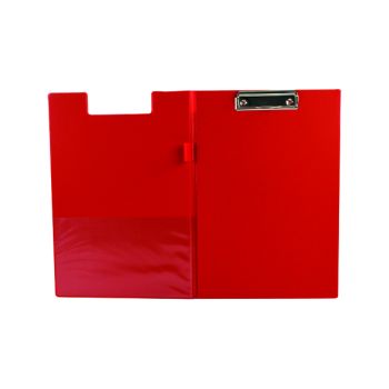 Q-Connect PVC Foldover Clipboard Foolscap Red KF01302