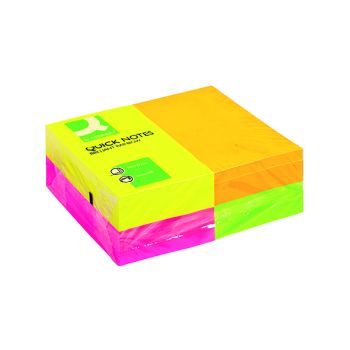 Q-Connect Quick Notes 76 x 127mm Neon (Pack of 12) KF01350