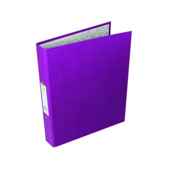 Q-Connect 2 Ring 25mm Paper Over Board Purple A4 Binder (Pack of 10) KF01475