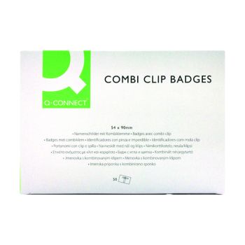 Q-Connect Combination Badge 54x90mm (Pack of 50) KF01567
