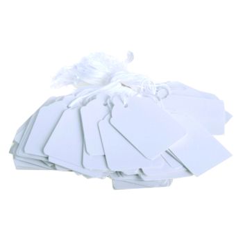 Strung Ticket 30x21mm White (Pack of 1000) KF01617
