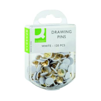 Q-Connect Drawing Pins White (Pack of 1200) KF02019Q